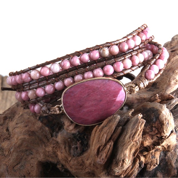 Bohemian Stone Bead Wrap Bracelet NWT - Picture 2 of 7